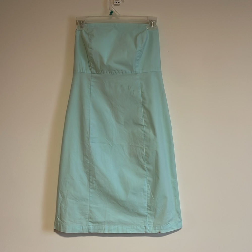 Y2K Gap Tube Dress 4 Light Blue Mint Mini Stretch 2004 Strapless NWT Deadstock